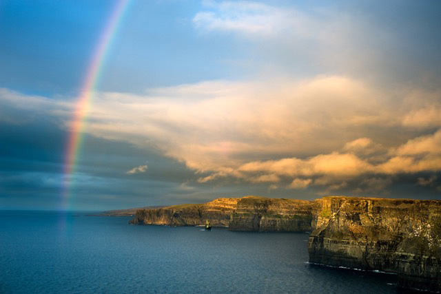 rainbow at the cliffs